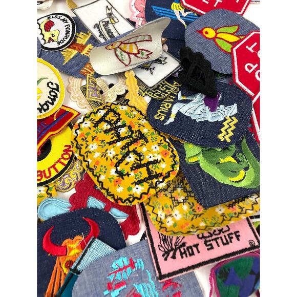 150 PC Assorted Sewing Applique Patches Iron on Sew On NEW Mixed Sequin Crafting - Picture 14 of 16